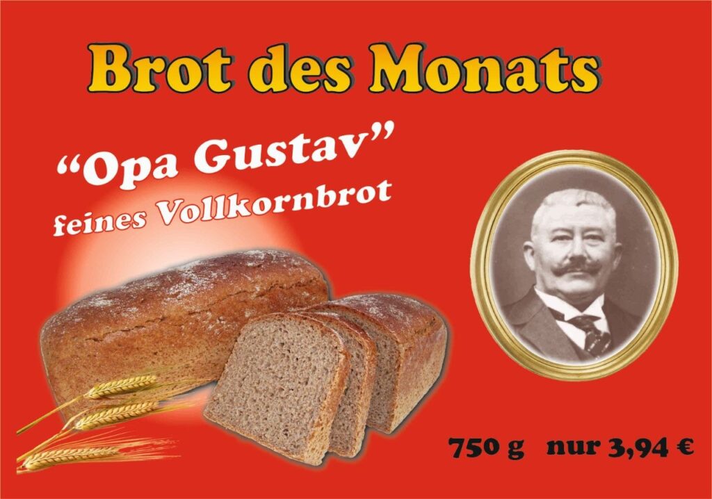 Opa Gustav – feines Vollkornbrot, 750 g, für 3,94 €
