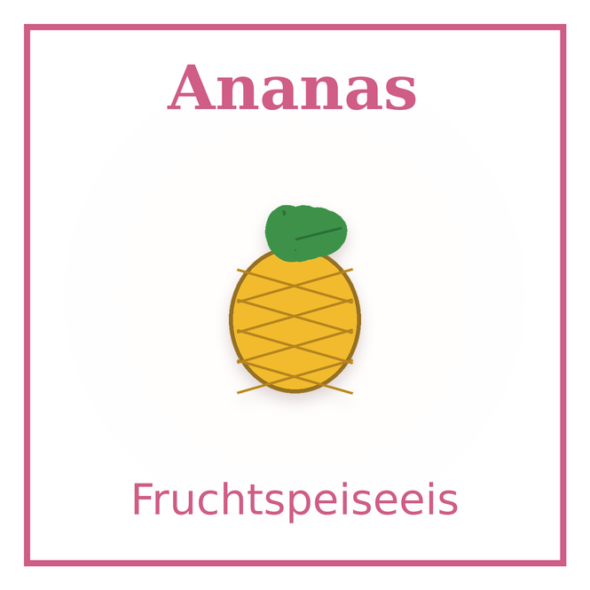 Eisschild Ananas