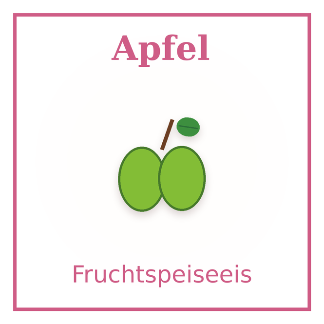 Eisschild Apfel