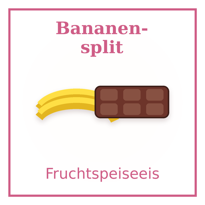 Eisschild Bananensplit