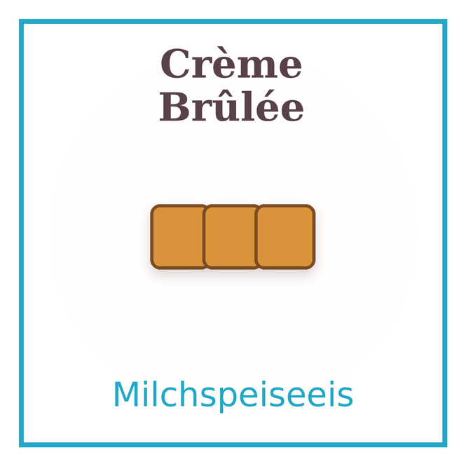 Eisschild Creme Brulee