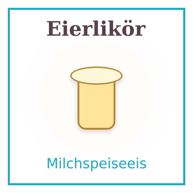 Eisschild Eierlikör
