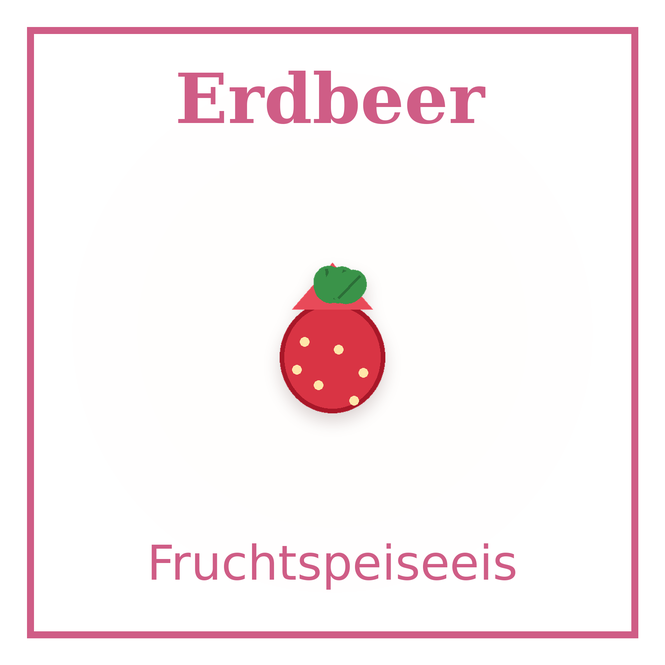 Eisschild Erdbeer