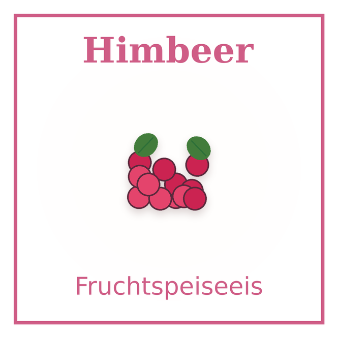 Eisschild Himbeer