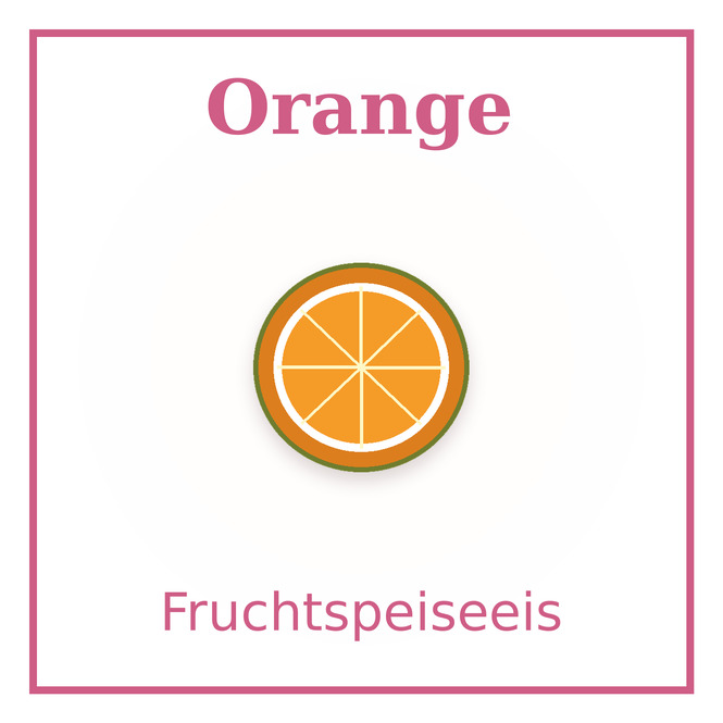 Eisschild Orange
