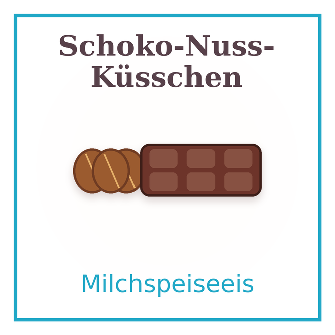 Eisschild Schoko-Nuss-Küsschen