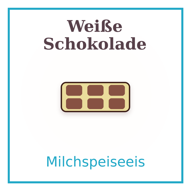 Eisschild Weiße Schokolade