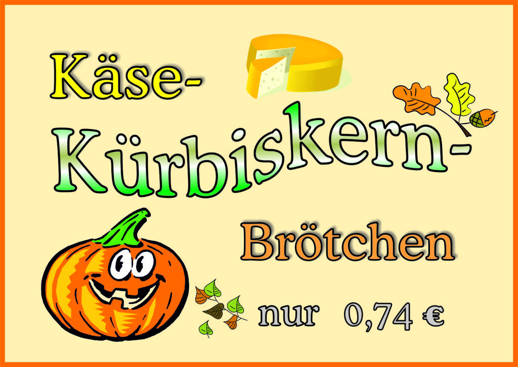 Wochenangebot Käse-Kürbiskern-Brötchen, nur 0,74 €